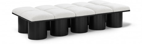 Pavilion Boucle Fabric 10pc. Modular Bench Cream - 466Cream-10D - Luna Furniture