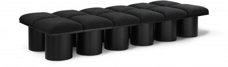 Pavilion Boucle Fabric 12pc. Modular Bench Black - 466Black-12D - Luna Furniture