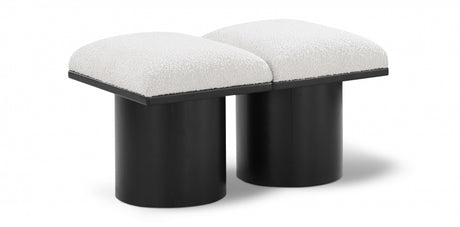 Pavilion Boucle Fabric 2pc. Modular Bench Cream - 466Cream-2B - Luna Furniture