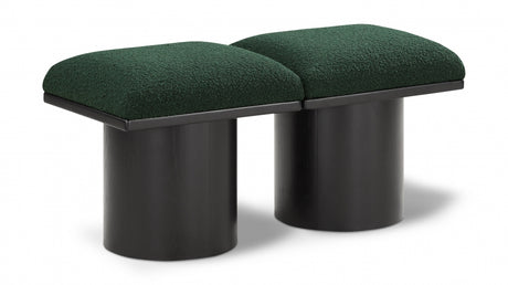 Pavilion Boucle Fabric 2pc. Modular Bench Green - 466Green-2A - Luna Furniture
