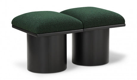 Pavilion Boucle Fabric 2pc. Modular Bench Green - 466Green-2B - Luna Furniture