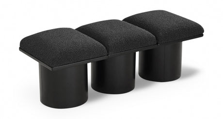 Pavilion Boucle Fabric 3pc. Modular Bench Black - 466Black-3A - Luna Furniture