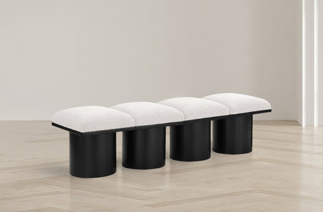 Pavilion Boucle Fabric 4pc. Modular Bench Cream - 466Cream-4B - Luna Furniture