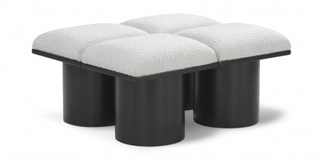 Pavilion Boucle Fabric 4pc. Modular Bench Cream - 466Cream-4C - Luna Furniture