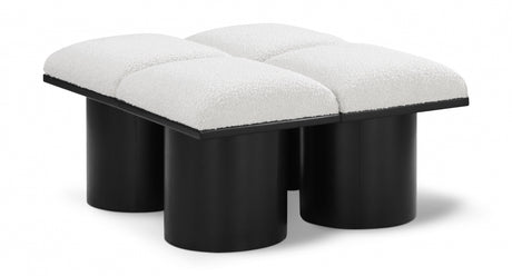 Pavilion Boucle Fabric 4pc. Modular Bench Cream - 466Cream-4D - Luna Furniture