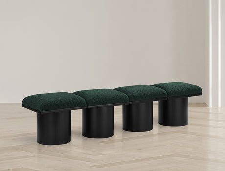 Pavilion Boucle Fabric 4pc. Modular Bench Green - 466Green-4A - Luna Furniture