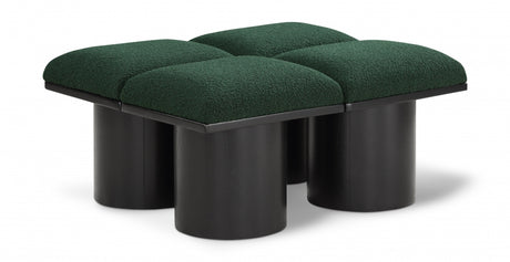 Pavilion Boucle Fabric 4pc. Modular Bench Green - 466Green-4C - Luna Furniture