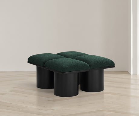 Pavilion Boucle Fabric 4pc. Modular Bench Green - 466Green-4D - Luna Furniture