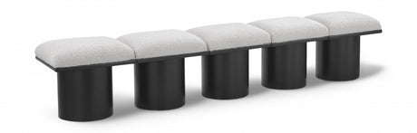 Pavilion Boucle Fabric 5pc. Modular Bench Cream - 466Cream-5A - Luna Furniture