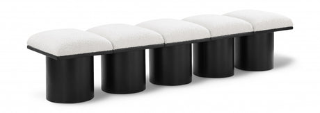 Pavilion Boucle Fabric 5pc. Modular Bench Cream - 466Cream-5B - Luna Furniture