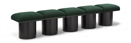 Pavilion Boucle Fabric 5pc. Modular Bench Green - 466Green-5A - Luna Furniture