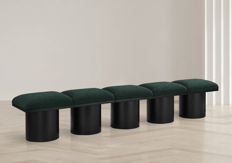 Pavilion Boucle Fabric 5pc. Modular Bench Green - 466Green-5A - Luna Furniture