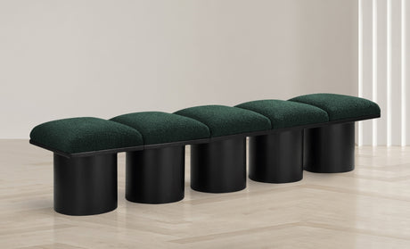 Pavilion Boucle Fabric 5pc. Modular Bench Green - 466Green-5B - Luna Furniture