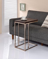 Pedro Expandable Top Accent Table Chestnut and Chrome - 902932 - Luna Furniture