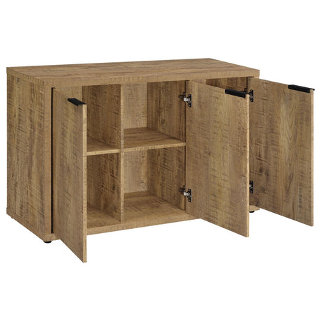 Pepita Mango Brown 3-Door Engineered Wood Accent Cabinet with Adjustable Shelves from Coaster - Luna Furniture