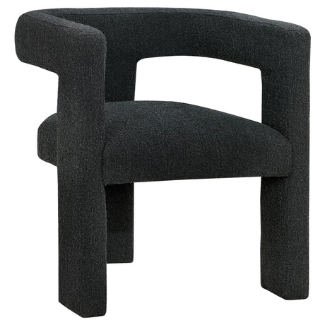 Petra Boucle Upholstered Accent Side Chair Black - 902882 - Luna Furniture