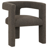 Petra Chocolate Brown Boucle Upholstered Accent Side Chair from Coaster - Luna Furniture