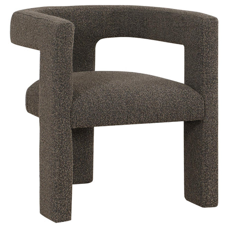 Petra Boucle Upholstered Accent Side Chair Chocolate Brown - 902880 - Luna Furniture
