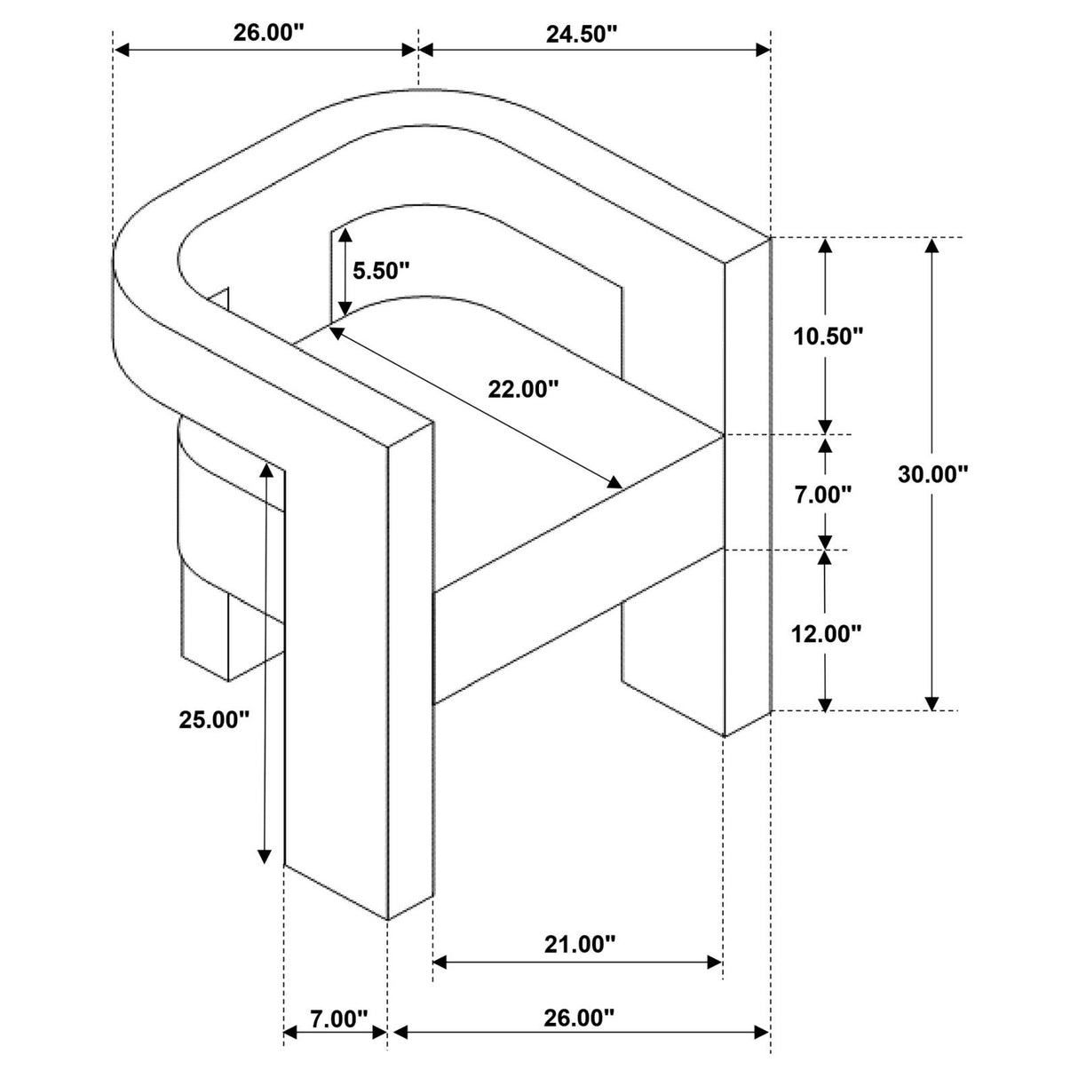 Petra Chocolate Brown Boucle Upholstered Accent Side Chair from Coaster - Luna Furniture