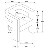 Petra Chocolate Brown Boucle Upholstered Accent Side Chair from Coaster - Luna Furniture