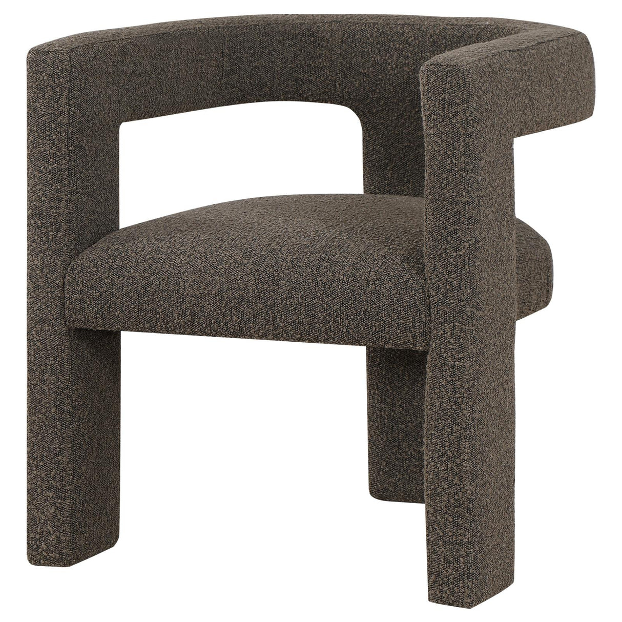 Petra Chocolate Brown Boucle Upholstered Accent Side Chair from Coaster - Luna Furniture