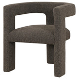 Petra Chocolate Brown Boucle Upholstered Accent Side Chair from Coaster - Luna Furniture