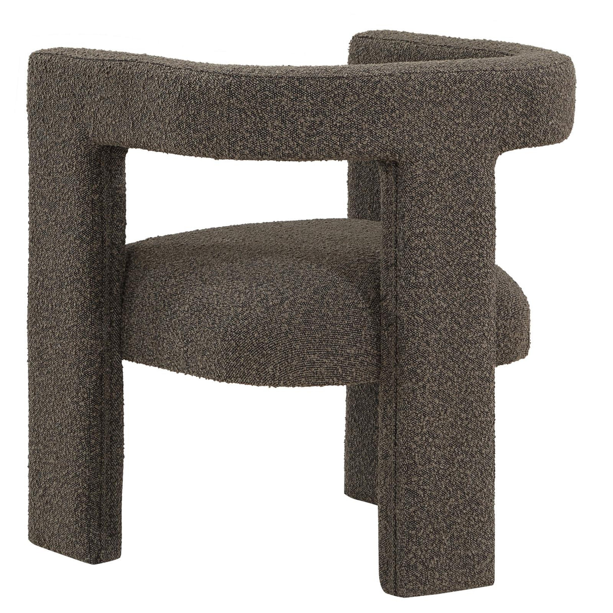 Petra Chocolate Brown Boucle Upholstered Accent Side Chair from Coaster - Luna Furniture