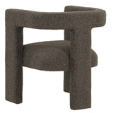 Petra Chocolate Brown Boucle Upholstered Accent Side Chair from Coaster - Luna Furniture