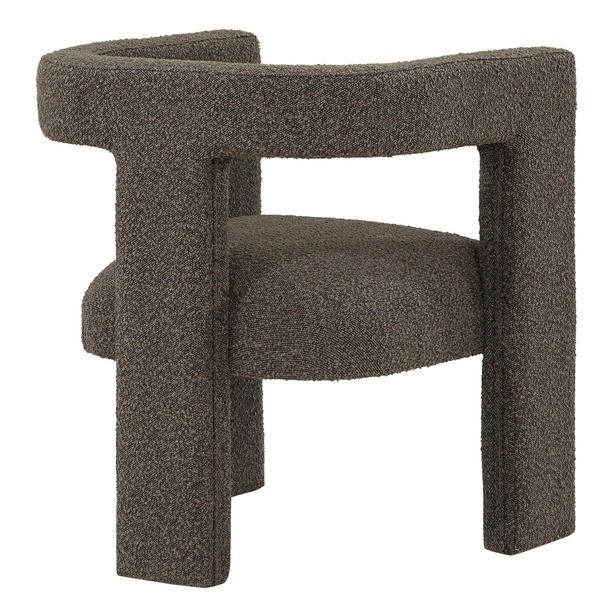 Petra Chocolate Brown Boucle Upholstered Accent Side Chair from Coaster - Luna Furniture