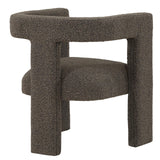 Petra Chocolate Brown Boucle Upholstered Accent Side Chair from Coaster - Luna Furniture