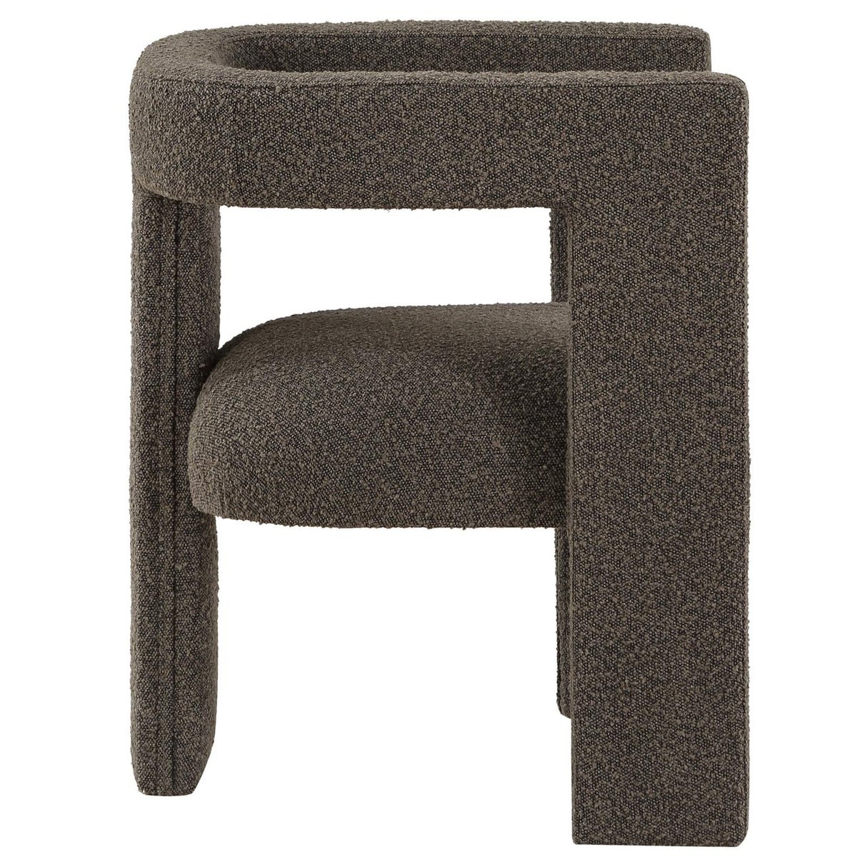 Petra Chocolate Brown Boucle Upholstered Accent Side Chair from Coaster - Luna Furniture