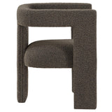Petra Chocolate Brown Boucle Upholstered Accent Side Chair from Coaster - Luna Furniture