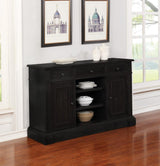 Phelps Antique Noir 2-Door Rectangular Server from Coaster - Luna Furniture