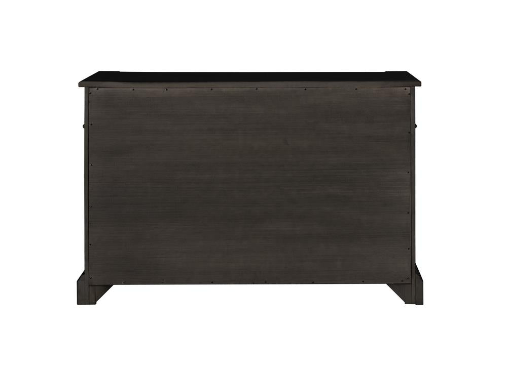 Phelps Antique Noir 2-Door Rectangular Server from Coaster - Luna Furniture