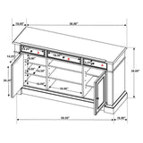 Phelps Antique Noir and Beige 5-Piece Rectangular Trestle Dining Set from Coaster - Luna Furniture