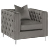 Phoebe Tufted Tuxedo Arms Chair Urban Bronze - 509883 - Luna Furniture