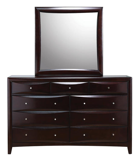 Phoenix 9-drawer Dresser Deep Cappuccino - 200413 - Luna Furniture