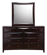Phoenix Square Dresser Mirror Deep Cappuccino - 200414 - Luna Furniture