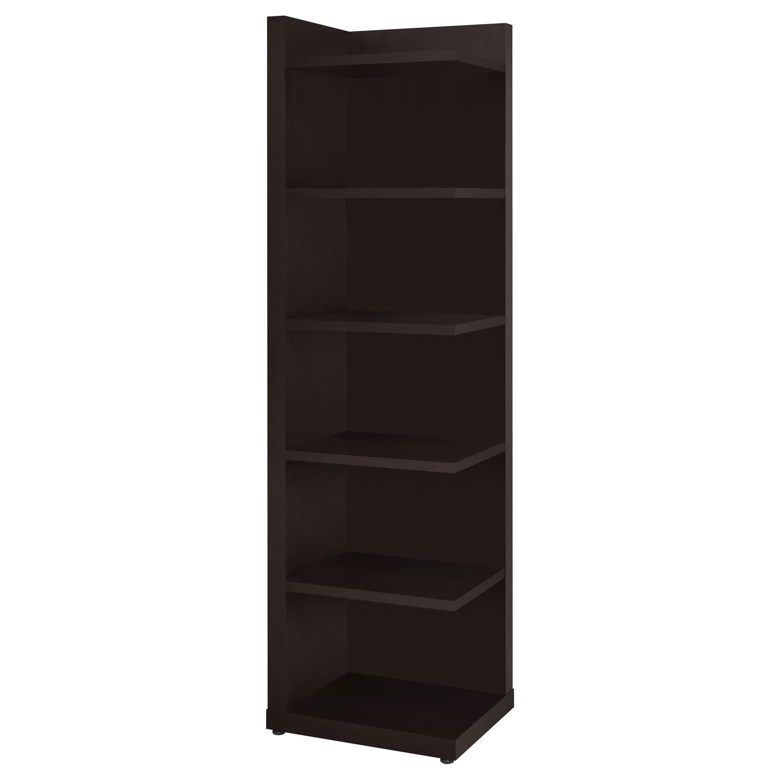 Pinckard Cappuccino 6-Tier Corner Bookcase from Coaster - Luna Furniture