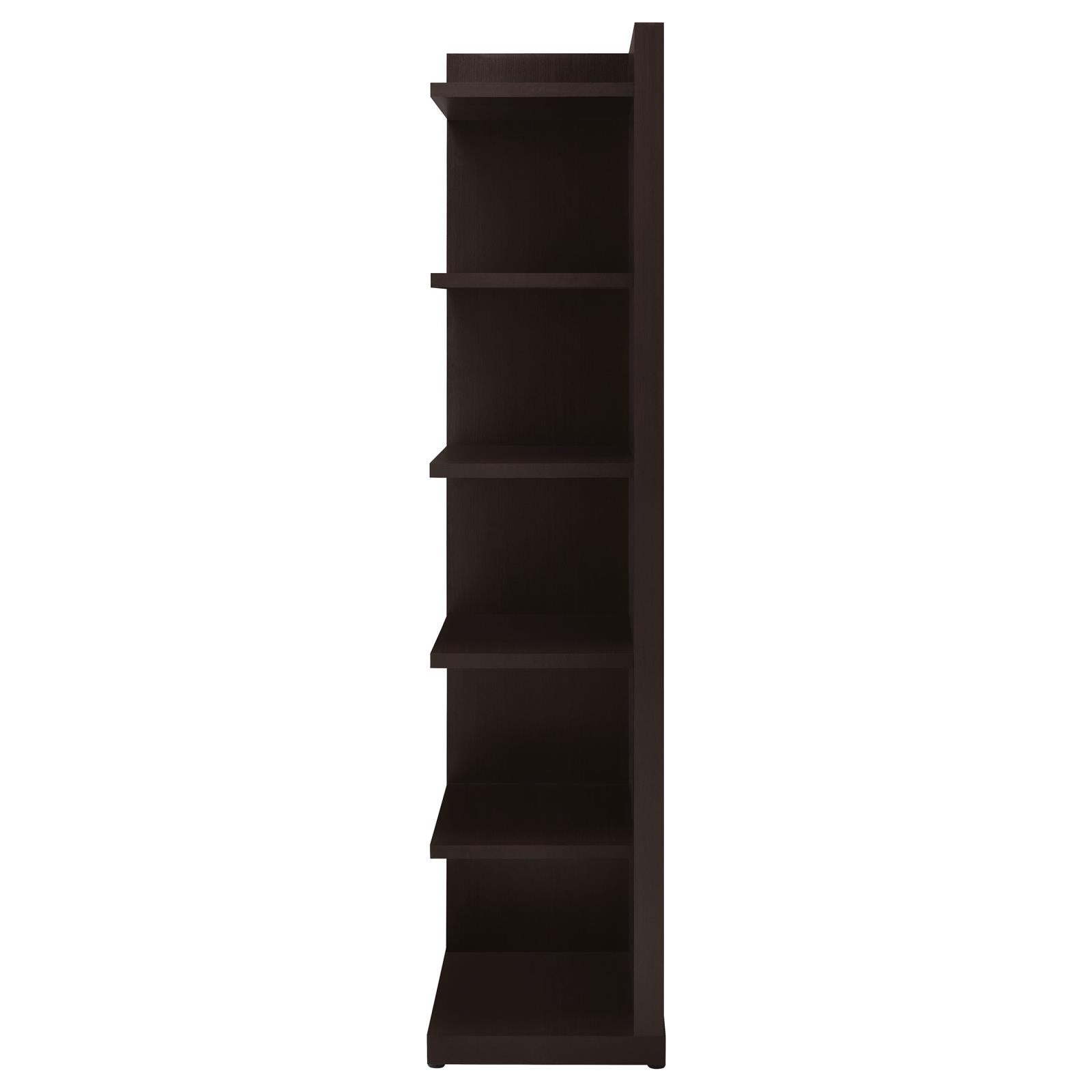 Pinckard Cappuccino 6-Tier Corner Bookcase from Coaster - Luna Furniture