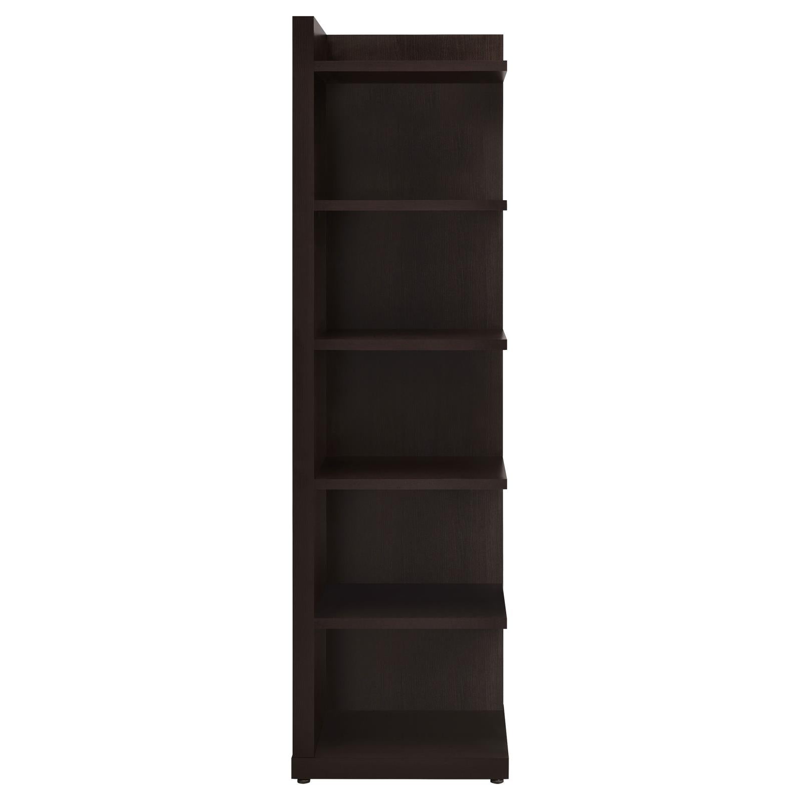 Pinckard Cappuccino 6-Tier Corner Bookcase from Coaster - Luna Furniture
