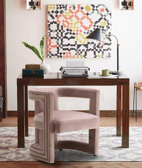 Pink Blair Velvet Dining/Accent Chair - 530Pink - Luna Furniture