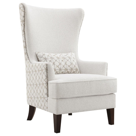 Pippin Upholstered Wingback Accent Chair Latte - 904066 - Luna Furniture