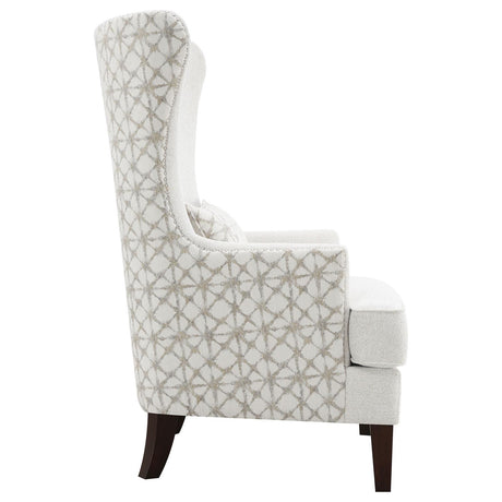 Pippin Latte Upholstered Wingback Accent Chair from Coaster - Luna Furniture