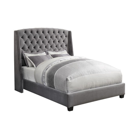 Pissarro Queen Tufted Upholstered Bed Grey - 300515Q - Luna Furniture