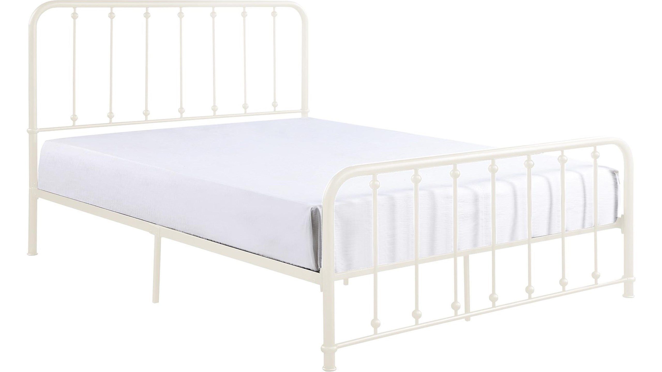Larkspur White Queen Metal Platform Bed from Homelegance - Luna Furniture