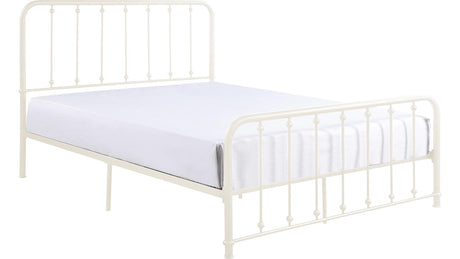 Larkspur White Full Metal Platform Bed