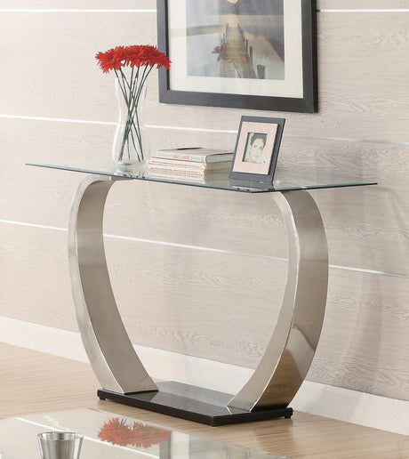 Pruitt Rectangular Sofa Table Satin - 701239 - Luna Furniture