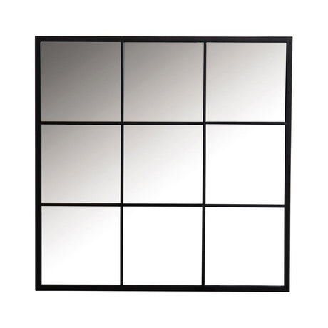 Quetzal Square Window Pane Wall Mirror Black - 962894 - Luna Furniture