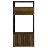 Quincy Dark Pine and Black 2-Door Engineered Wood Hall Tree from Coaster - Luna Furniture